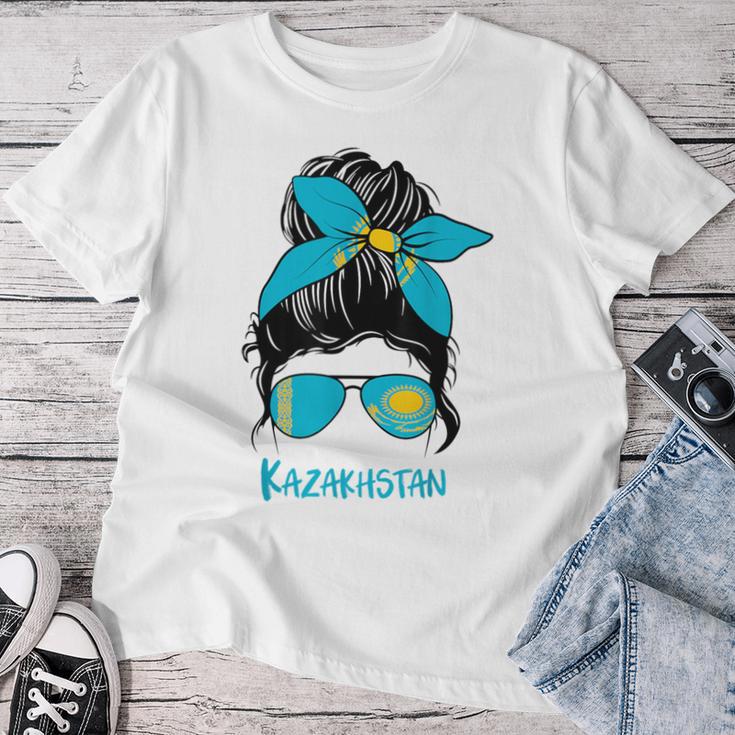 Kazakhstan Girl Kazakhstan Girl Kazakhstan Woman Flag T-shirt Frauen Lustige Geschenke