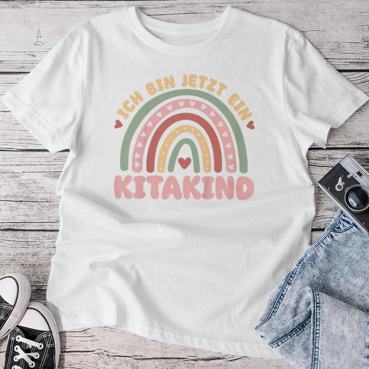 Kinder Ich Bin Jetzt Ein Kitakind 2024 Kita Rainbow T-shirt Frauen Lustige Geschenke