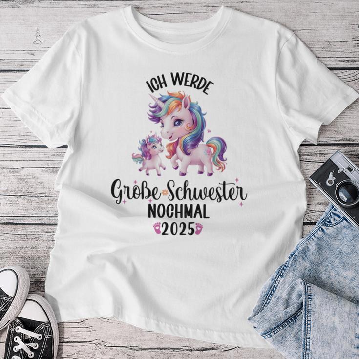 Kinder Wieder Große Schwester 2025 T-shirt Frauen Lustige Geschenke