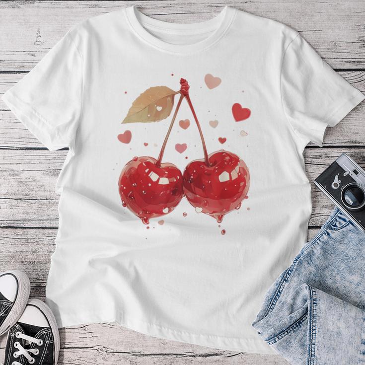 Kirschen Coquette Girl Aesthetic T-shirt Frauen Lustige Geschenke