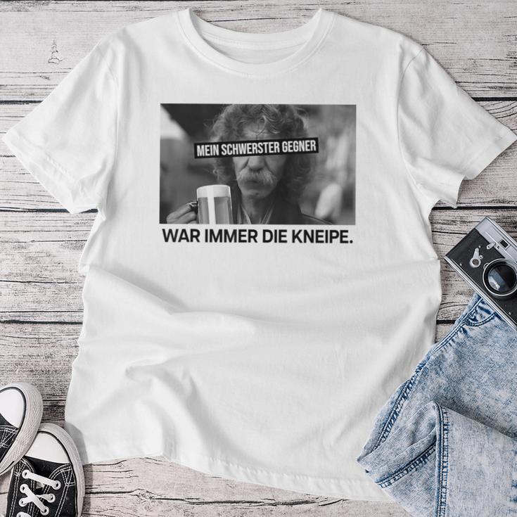 Mein Schwerster Gegner War Immer Die Kneipe Delicious Beer T-shirt Frauen Lustige Geschenke