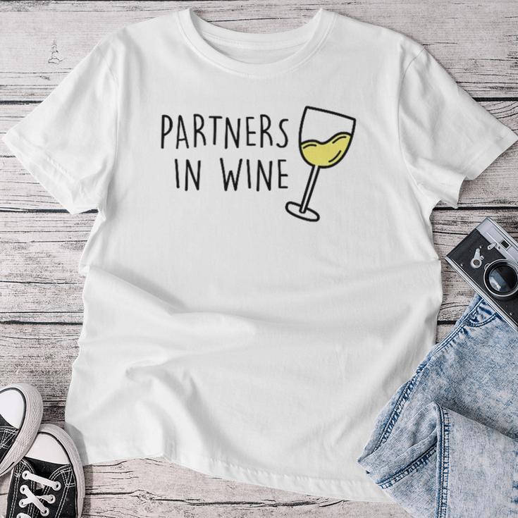 Partners In Wine Wine Red Wine Rose Wine Am Pm Wine Fun T-shirt Frauen Lustige Geschenke