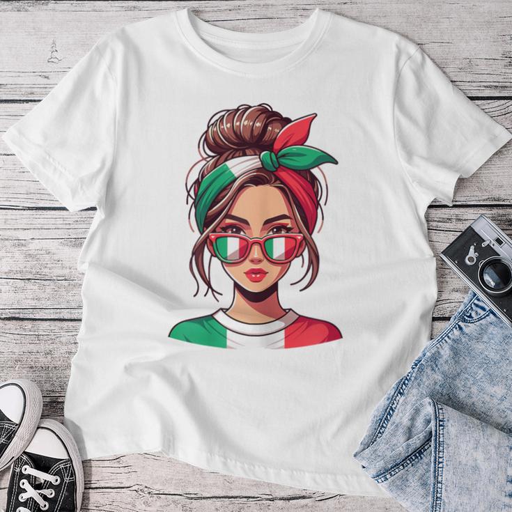 Ragazza Italiana Italian Girl Italia Italy Flag Women's T-shirt Frauen Lustige Geschenke