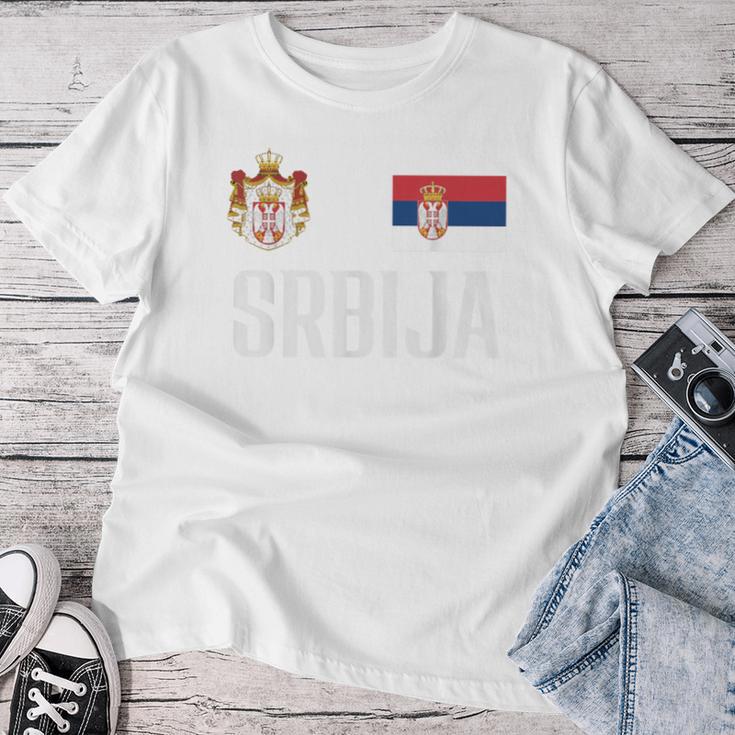 Serbia Flag Srbija Football Fan Women's Children's Red T-shirt Frauen Lustige Geschenke