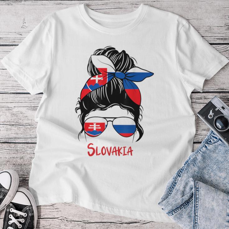 Slovakia Girls' Slovak Woman Flag T-shirt Frauen Lustige Geschenke