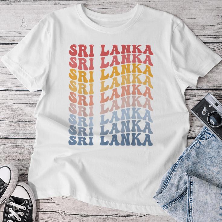 Sri Lanka Groovy Retro Sri Lanka T-shirt Frauen Lustige Geschenke