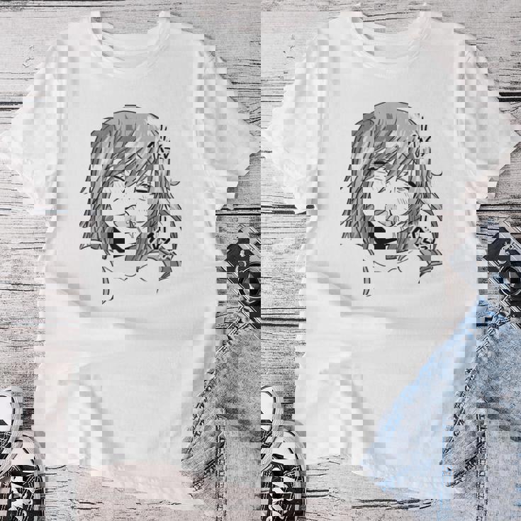 Waifu Girl Ahegao Pleasure Face Ecchi Hentai Otaku Maglietta da donna Regalos divertidos