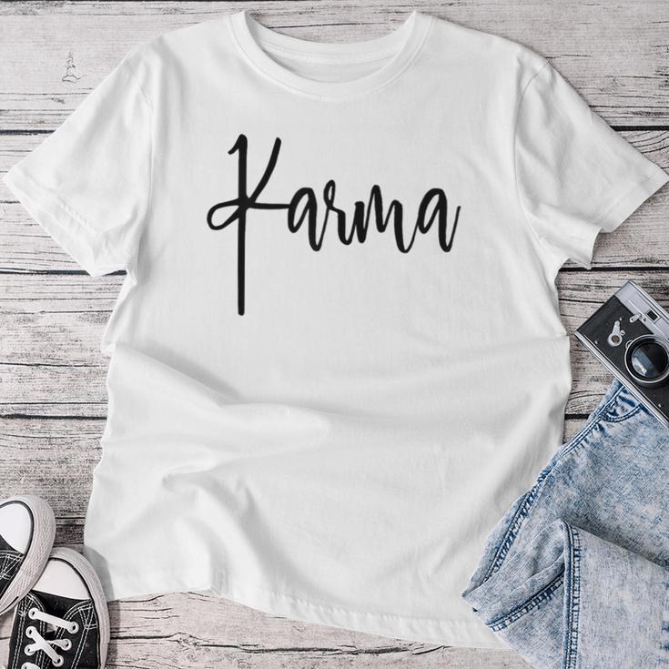 Women's Karma Schicksal Karma Rules Das Schon Karmaergisst Nie T-shirt Frauen Lustige Geschenke