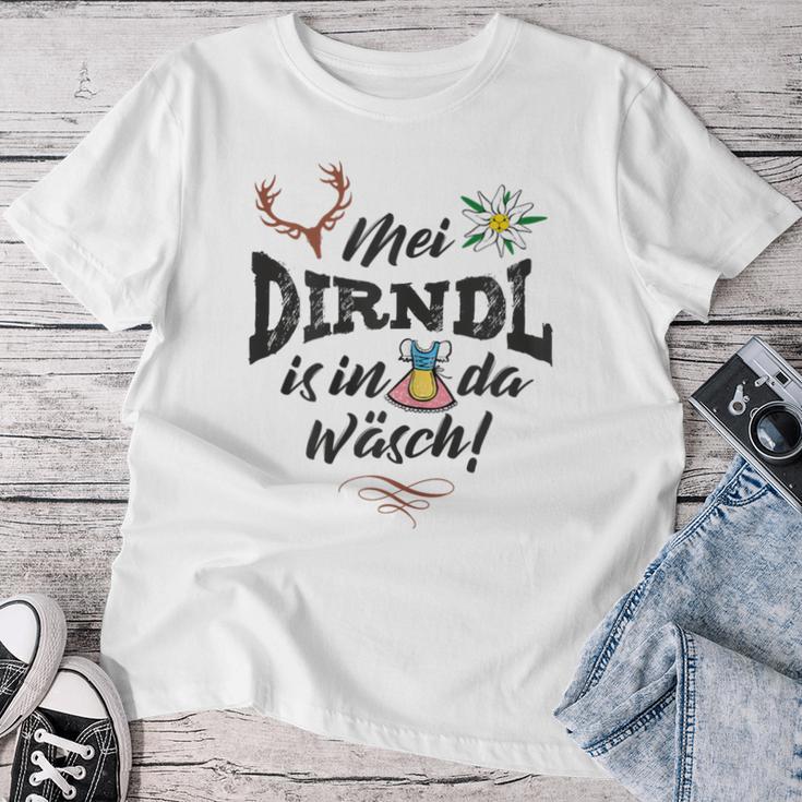 Women's Mei Dirndl Is In Da Wäsch Sayings T-shirt Frauen Lustige Geschenke