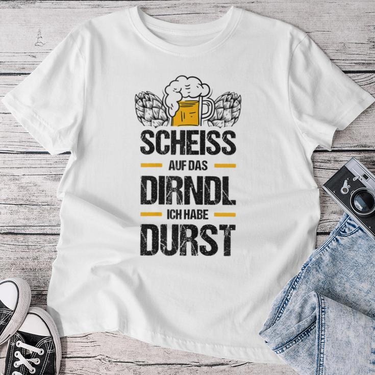 Women's Scheiss Auf Das Dirndl Ich Hab Durstolksfest T-shirt Frauen Lustige Geschenke