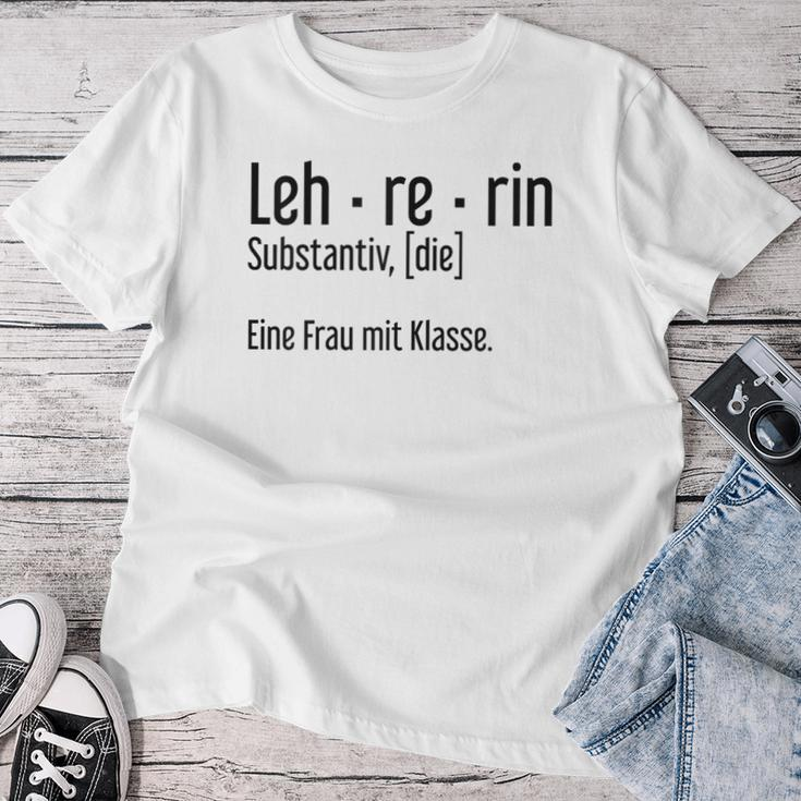 Women's Teacher Leh-Re-Rin Ein Frau Mit Klasse T-shirt Frauen Lustige Geschenke