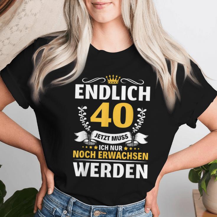 40 Jahre Mann Woman 40Th Birthday Finally 40 S T-shirt Frauen Geschenke für Sie