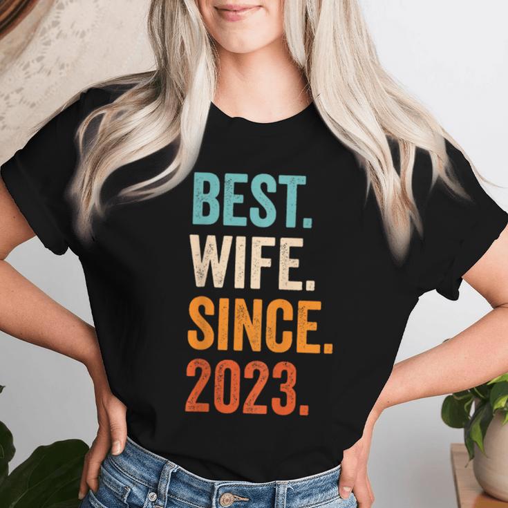 Best Wife Since 2023 1 Hochzeitstag 1 Jahr T-shirt Frauen Geschenke für Sie