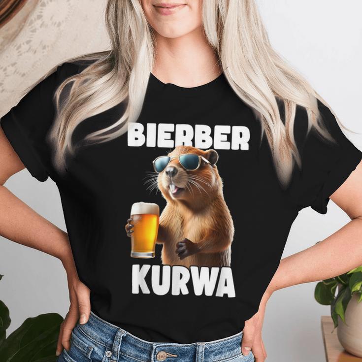 Bierber Kurwa X Biber Kurwa X Bóbr Delicious Beer T-shirt Frauen Geschenke für Sie