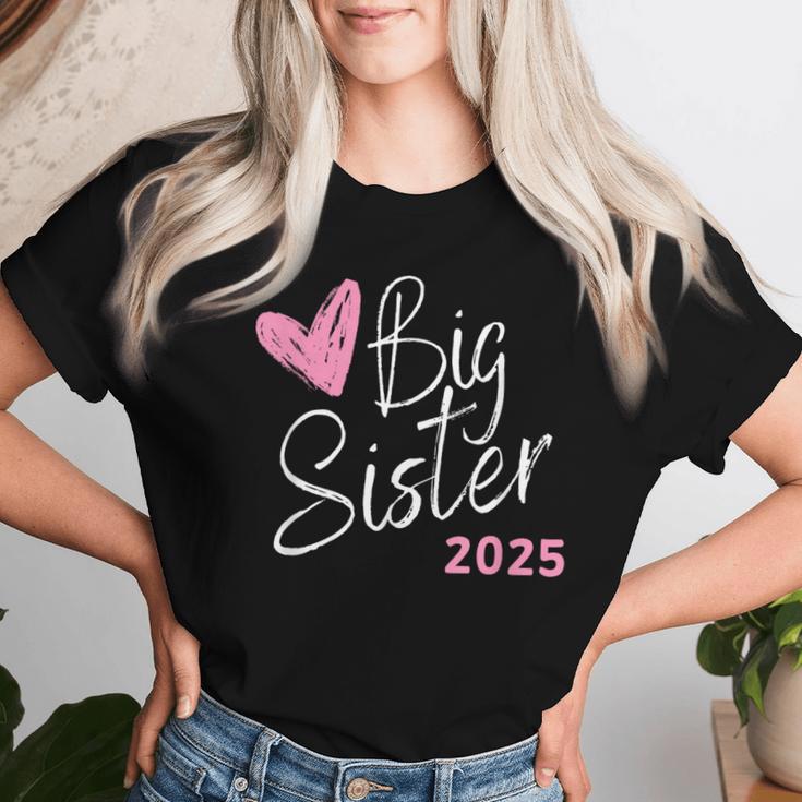 Big Sister Ich Werde Große Schwester 2025 Lettering Girl's T-shirt Frauen Geschenke für Sie