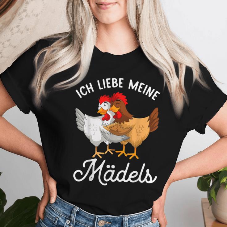 Chicken Ich Liebe Meine Mädels T-shirt Frauen Geschenke für Sie