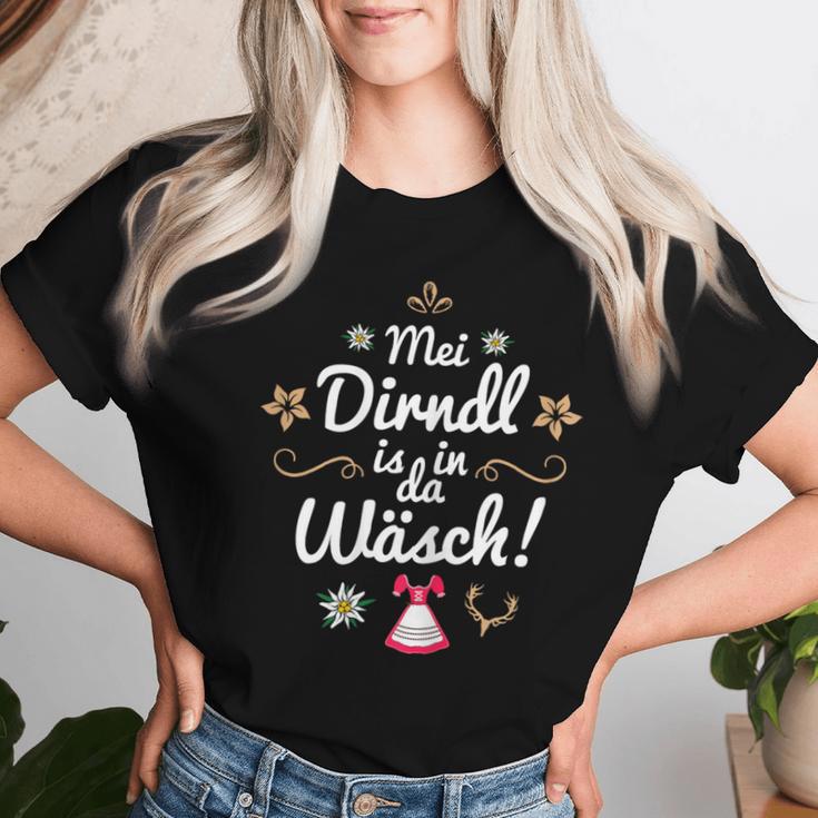 Children's Mei Dirndl Is In Da Wäsch Girl's Slogan Madl Bayern T-shirt Frauen Geschenke für Sie