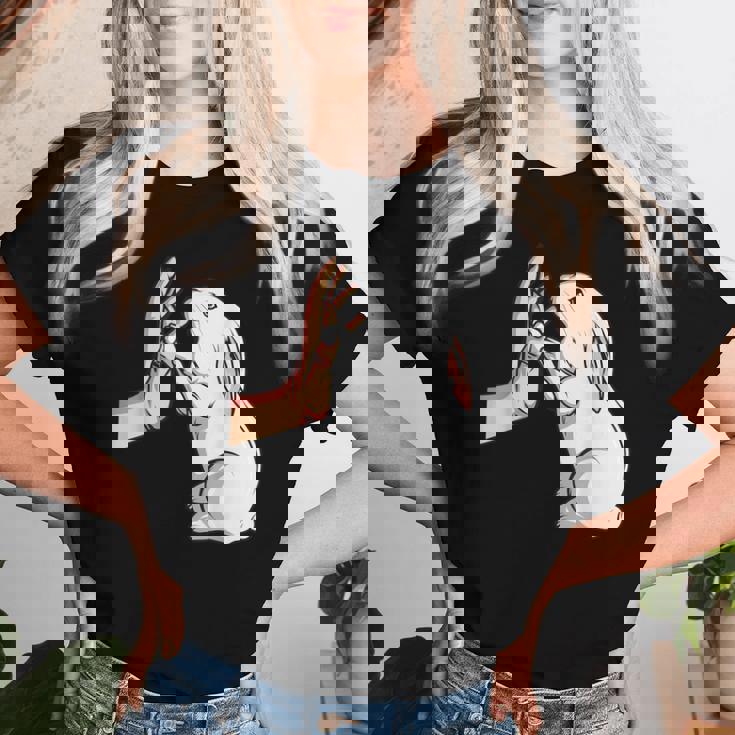 Conejo Amor Conejo Divertido Regalo De Pascua Para Es Y Niñas Camiseta de mujer Regalos para ella