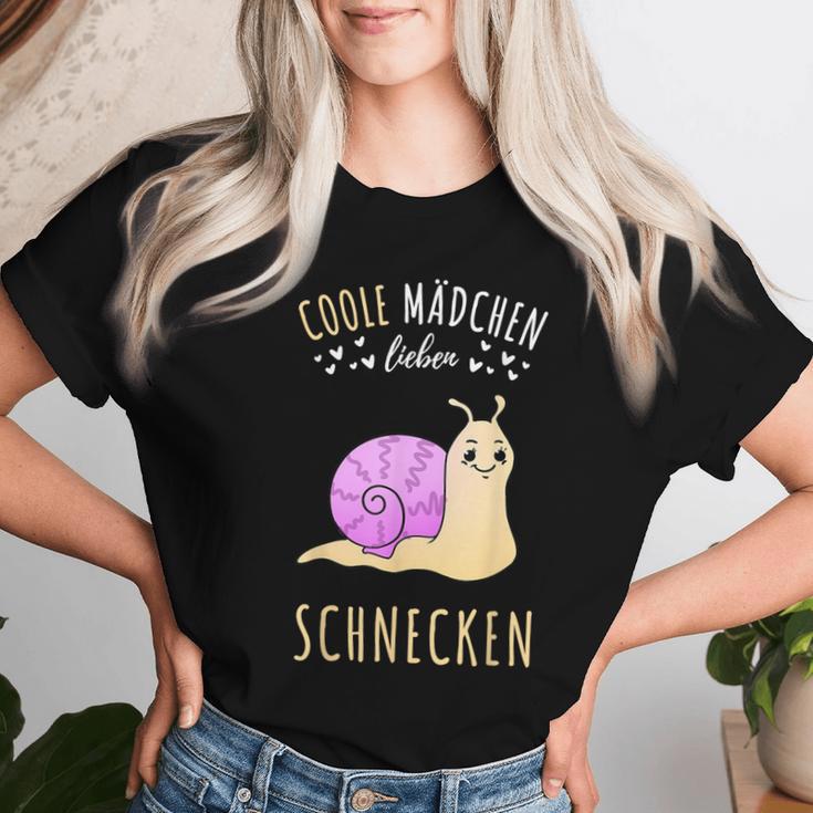 Coole Mädchen Lieben Schnecken Geschenk T-shirt Frauen Geschenke für Sie