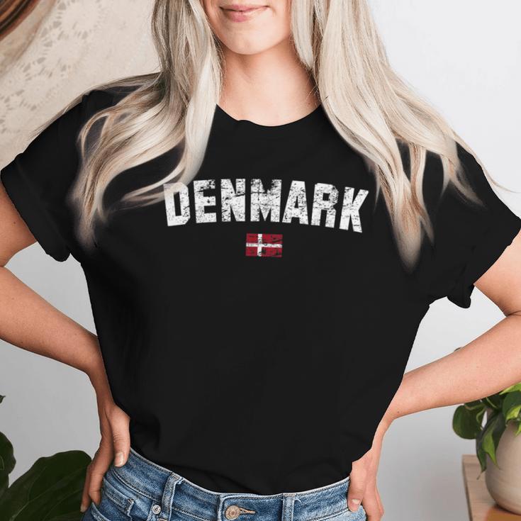 Denmark Flag Women's Children's College Denmark T-shirt Frauen Geschenke für Sie