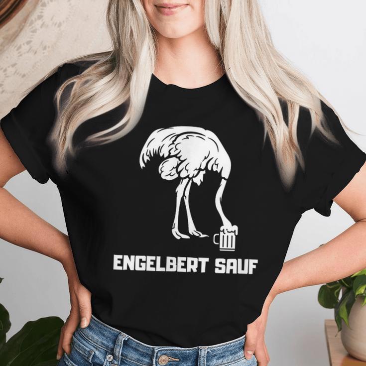 Engelbert Sauf Work Wear Beer Bird Humour T-shirt Frauen Geschenke für Sie