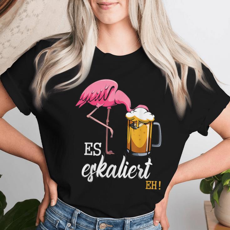 Es Escaliert Eh Flamingo Beer Disco Festival Party T-shirt Frauen Geschenke für Sie