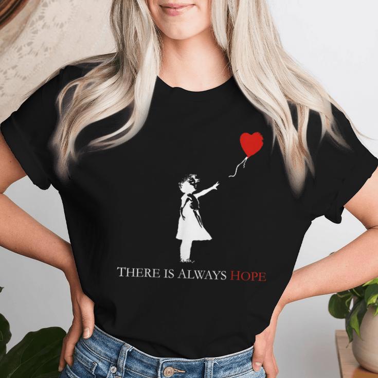 Es Gibt Immer Hoffnung Ballon Girl T-shirt Frauen Geschenke für Sie