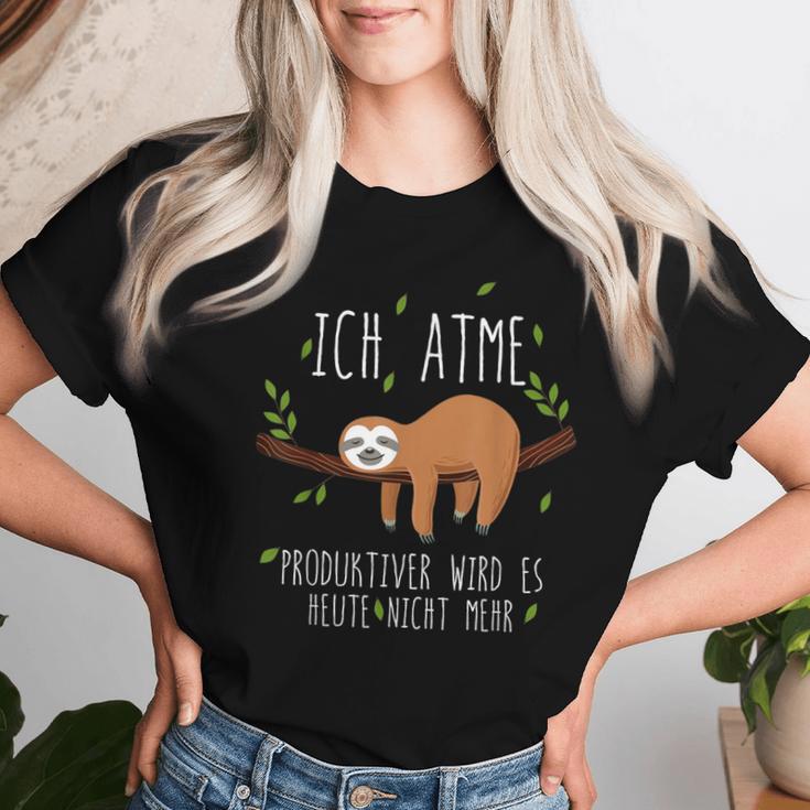 Sloth Ich Atme Produktiv Chiller Relax T-shirt Frauen Geschenke für Sie