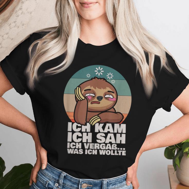 Sloth Ich Kam Ich Sah Ichergaß Was Ich Wollte T-shirt Frauen Geschenke für Sie