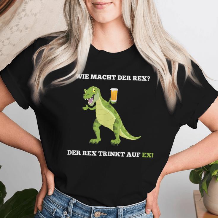 Wie Macht Der Rex Beer Party Alcohol Malle Slogan T-shirt Frauen Geschenke für Sie