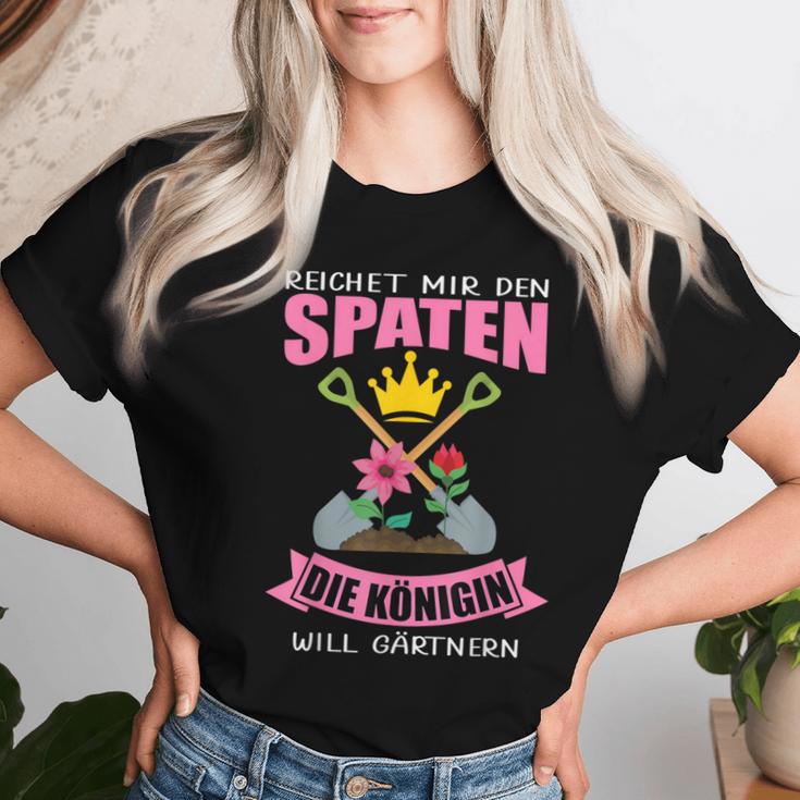 Garden Woman Gardener Queen Spade T-shirt Frauen Geschenke für Sie