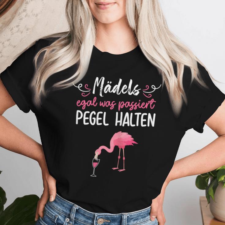 Girls Pegel Halten Mallorca Flamingo Beer Jga Malle Fun T-shirt Frauen Geschenke für Sie