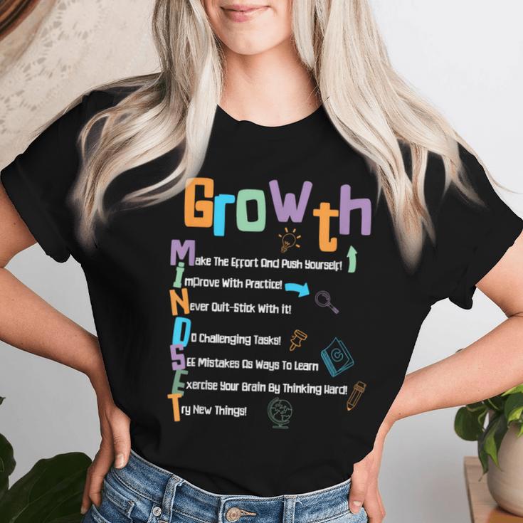 Growth Mindset Positive Saying Teacher For Classroom Women T-shirt ...