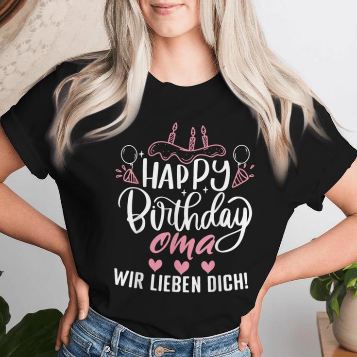 Happy Birthday Grandma Wir Liebe Dich Omis Birthday S T-shirt Frauen Geschenke für Sie