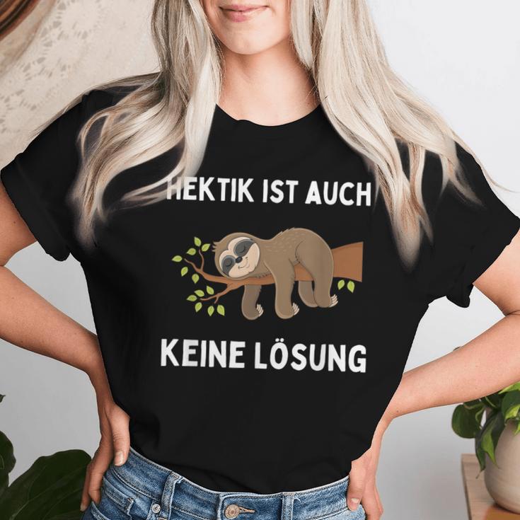 Hektik Ist Auch Keine Lösung Schlafendes Sloth T-shirt Frauen Geschenke für Sie