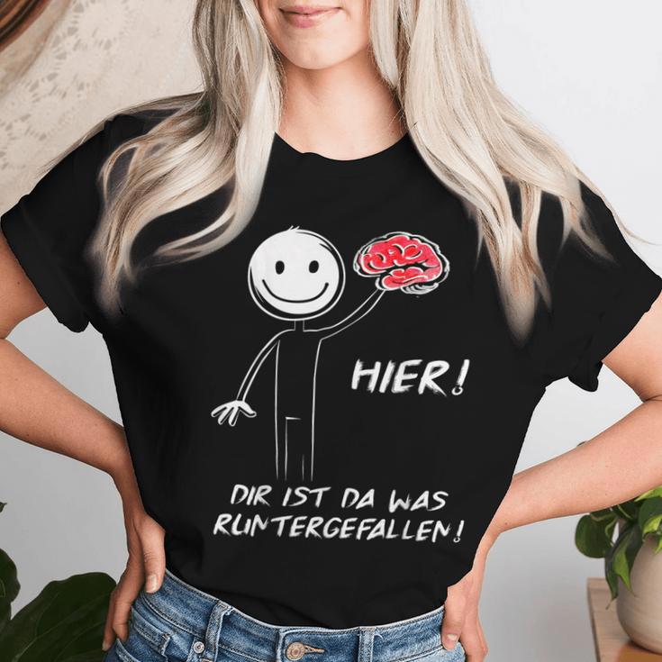 Hier Dir Ist Da Was Runtergefallen Stickman T-shirt Frauen Geschenke für Sie