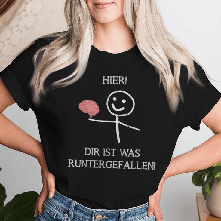 Hier Dir Ist Was Unterfallen Saying T-shirt Frauen Geschenke für Sie