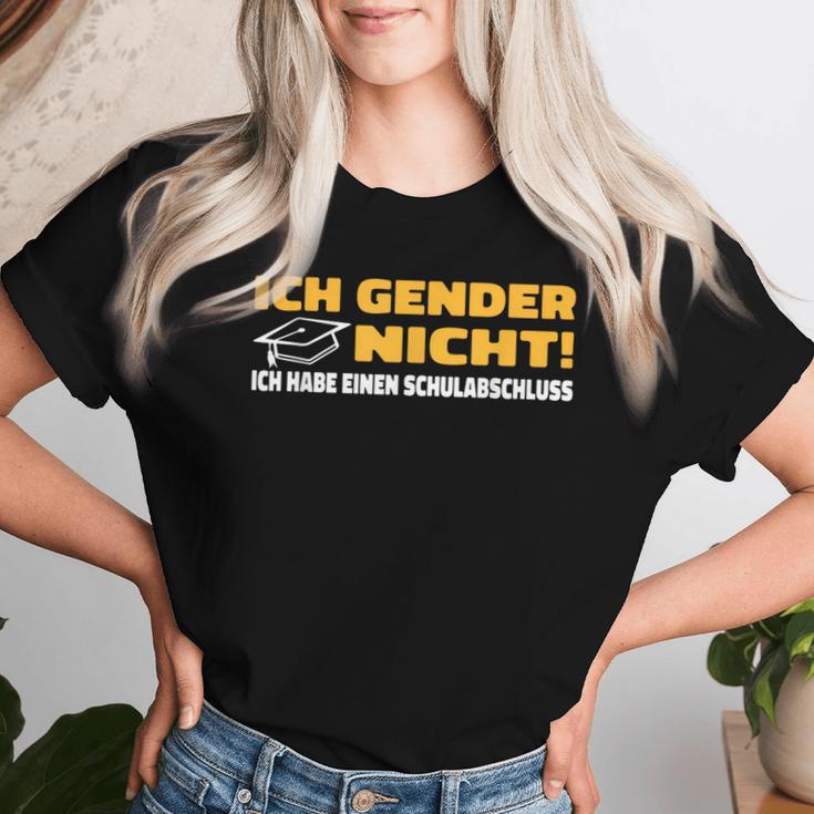 Ich Gender Nicht Ich Habe Einen Schulabschluss Women's Green T-shirt Frauen Geschenke für Sie