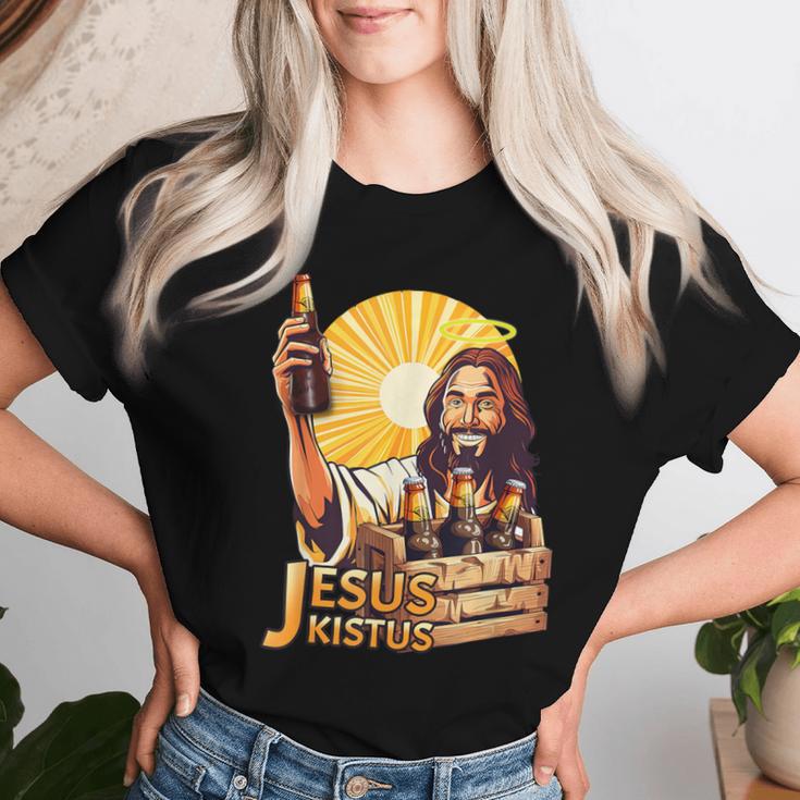 Jesus Kistus Beer God T-shirt Frauen Geschenke für Sie