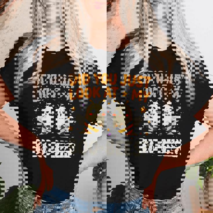 Did You Just Look At My Boo-Bees Halloween Boo Bee Women T-shirt Gifts for Her