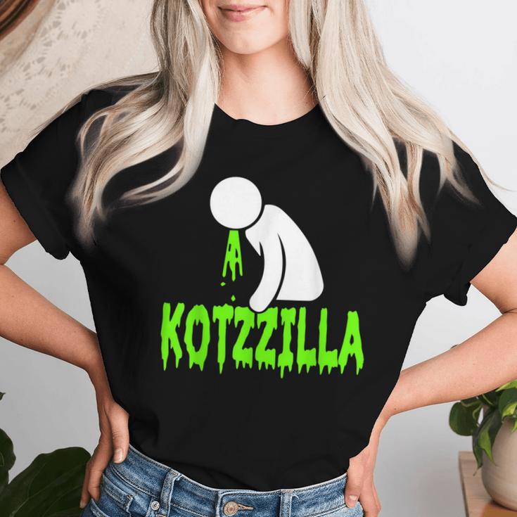 Kotzzilla Brechen Kotzen Beer Alcohol Pass Drunken T-shirt Frauen Geschenke für Sie