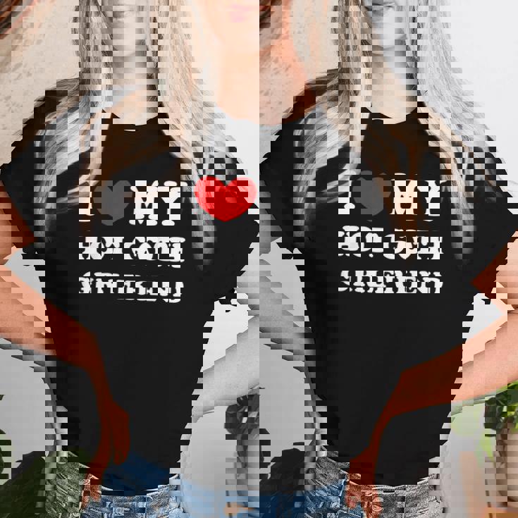 I Love My Hot Goth Girlfriend I Heart My Goth Girlfriend Maglietta da donna Regalos para ella