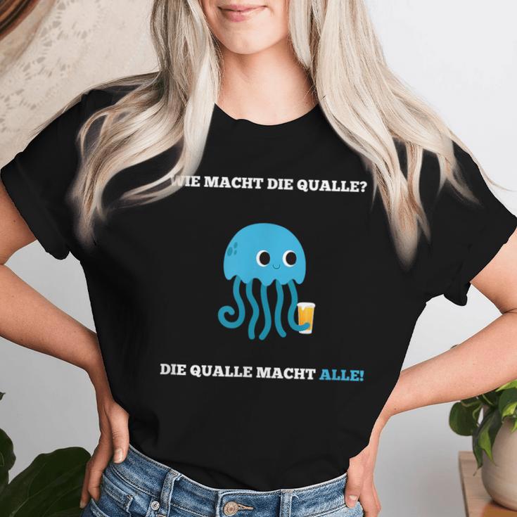 Lustiges Wie Macht Jellyfish Beer Party Alcohol Mallorca T-shirt Frauen Geschenke für Sie