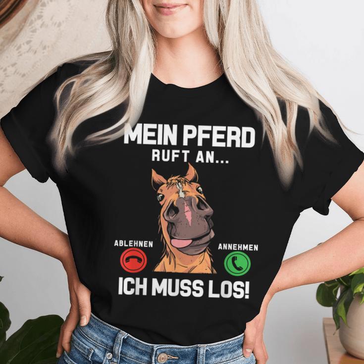 Mein Pferd Ruft An Reiterin Reiter Stall Girls' T-shirt Frauen Geschenke für Sie