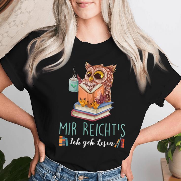 Mir Reicht's Ich Geh Lesen Books Reading Fan Bookworm Owls T-shirt Frauen Geschenke für Sie