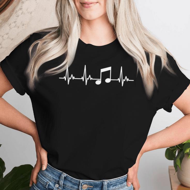 Musician Mein Herz Schlägt Für Musik Women's T-shirt Frauen Geschenke für Sie