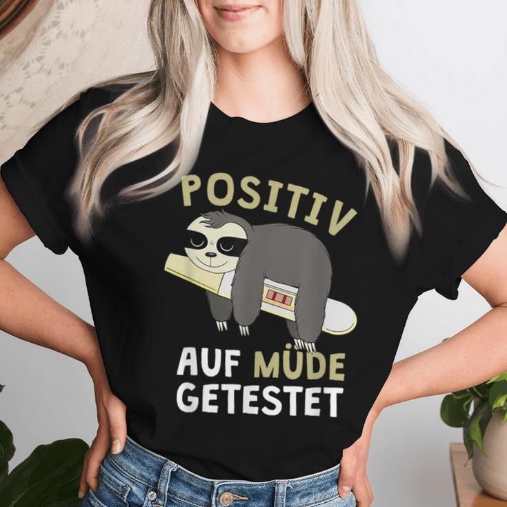 Positiv Auf Müde Testet Sloth Sleep T-shirt Frauen Geschenke für Sie