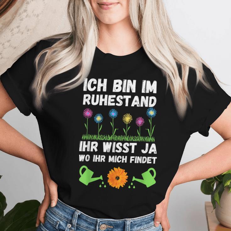 Rente Garten Pensioner Gardener Flowers Retirement Pensioner T-shirt Frauen Geschenke für Sie