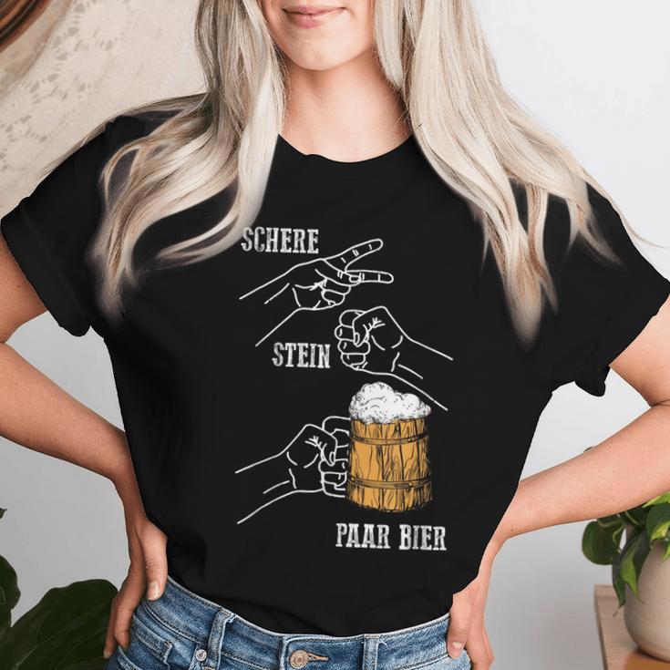 Schers Stone Pair Of Beer Beer Sauf Drink Saying T-shirt Frauen Geschenke für Sie