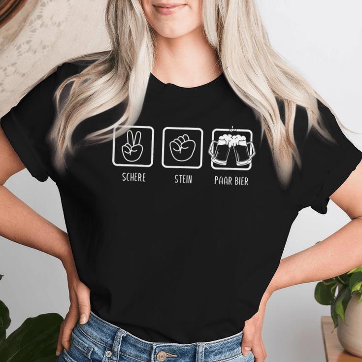 Schers Stone Pair Of Beer Sauf Drink Saying T-shirt Frauen Geschenke für Sie